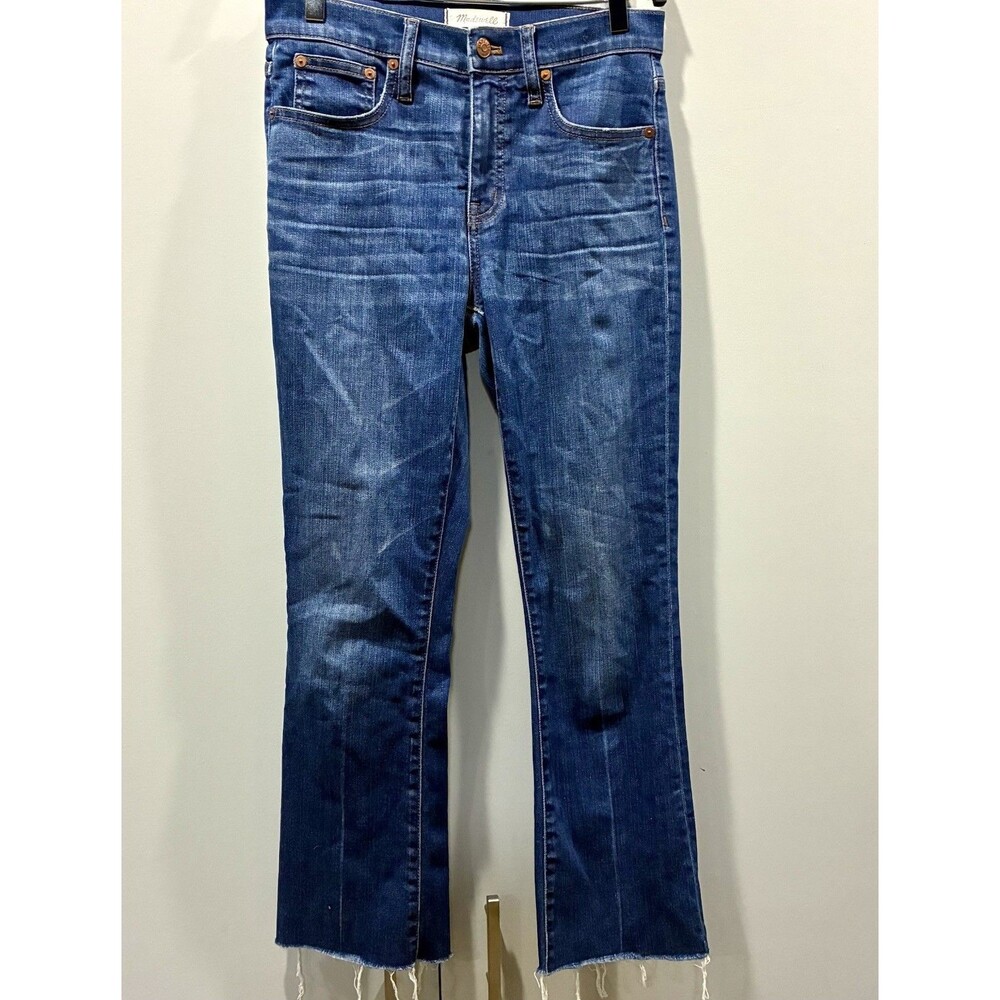 Madewell Denim Jeans Stovepipe size 29 Jean Frayed Stretch Womens Raw Hem